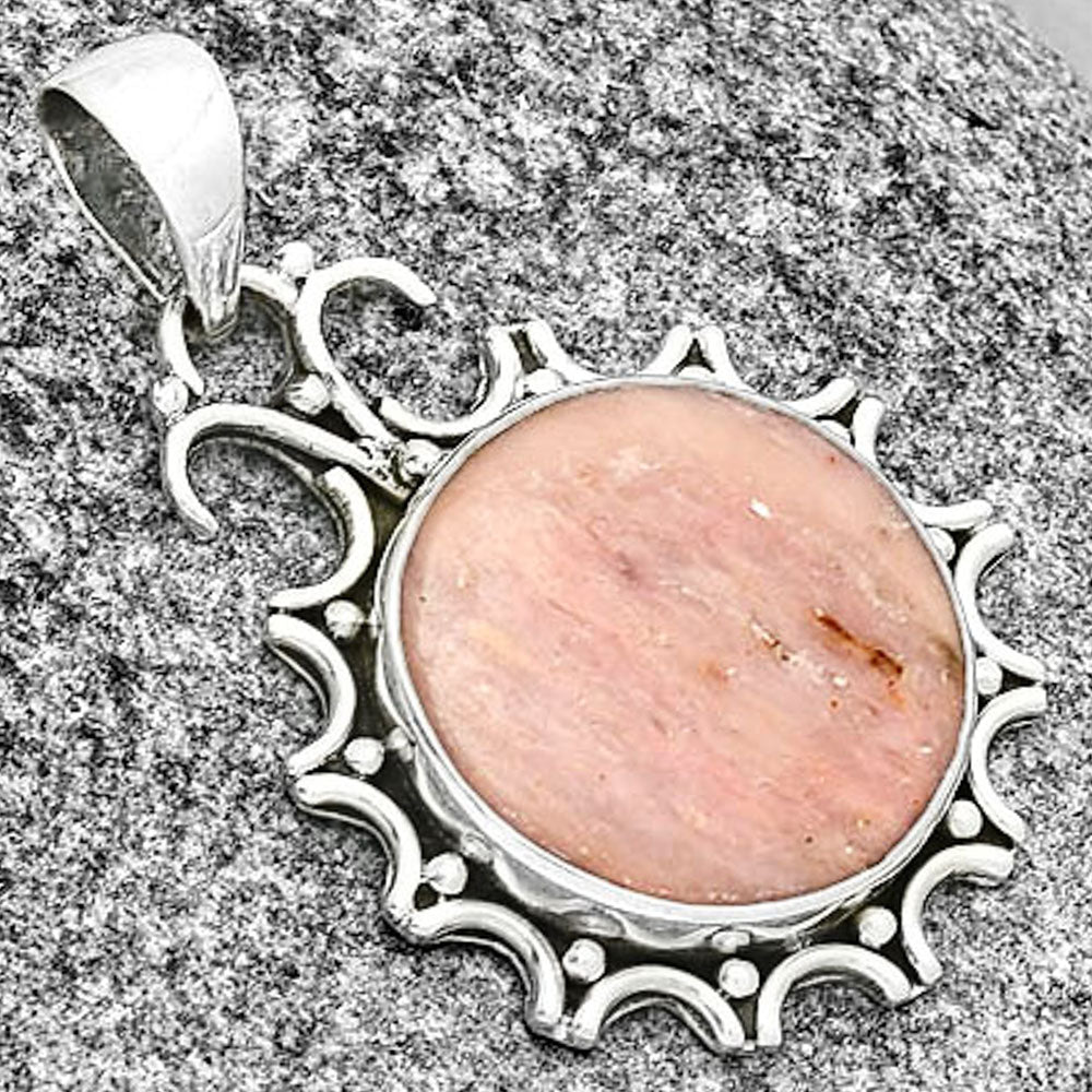 Natural Pink Tulip Quartz Pendant P-1249 SDP131468