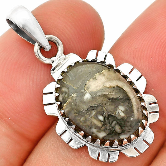 Natural Mexican Cabbing Fossil Pendant P-1347 SDP148589