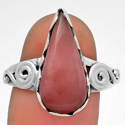 Natural Pink Tulip Quartz Ring size-9 R-1315 SDR178827