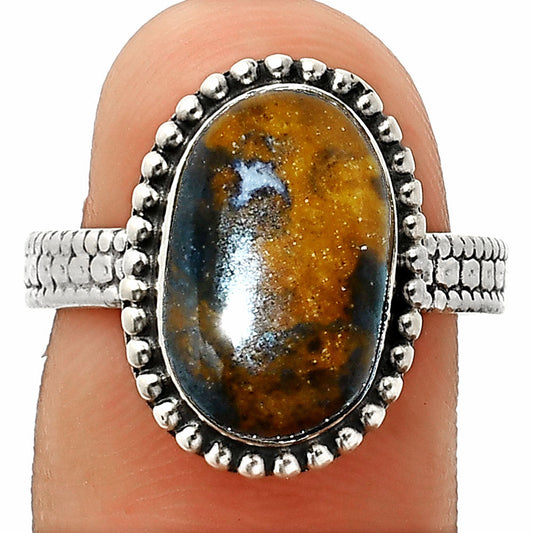 Natural Indian Blanket Jasper Ring size-8.5 R-1071 SDR237293